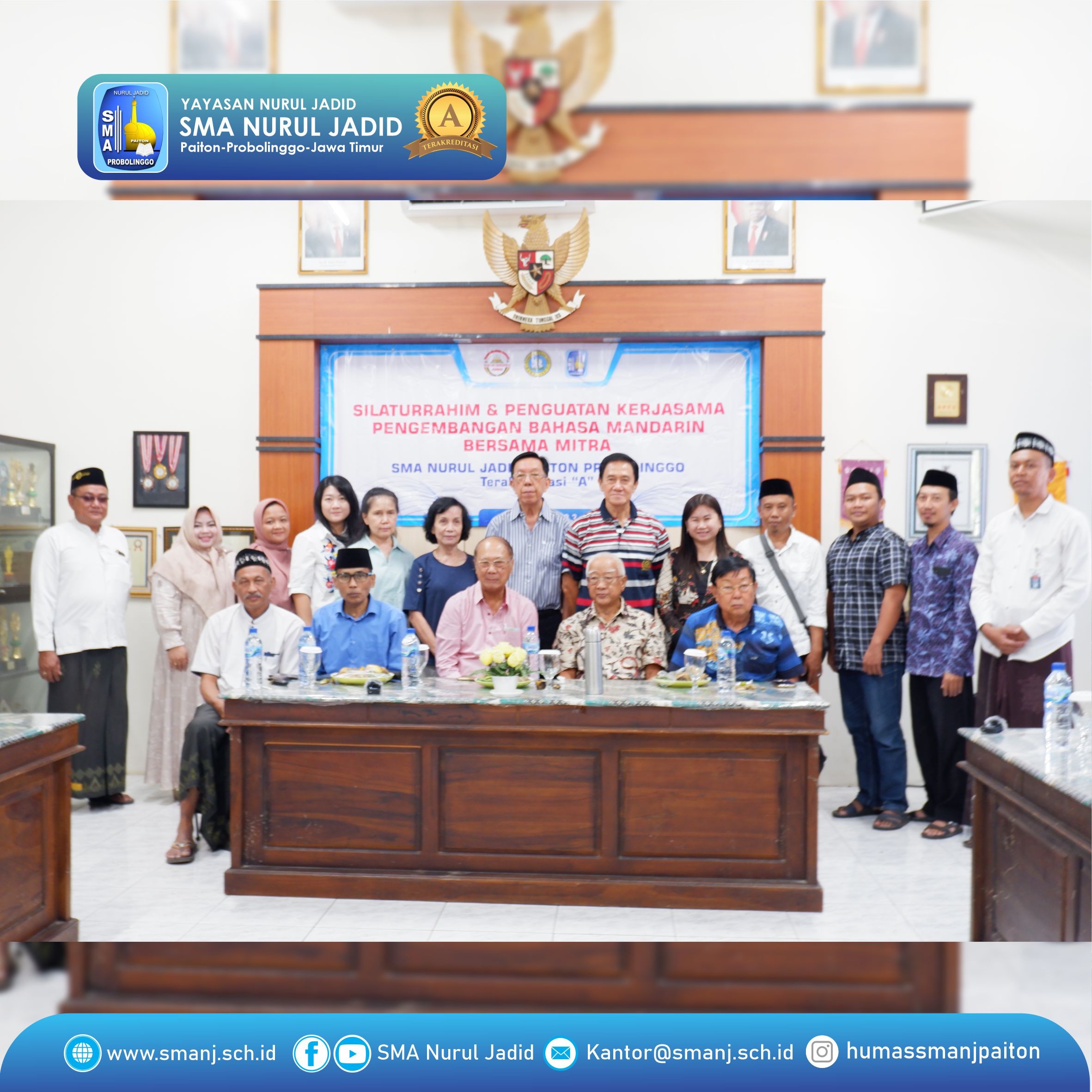 SMA Nurul Jadid menerima kunjungan Tiga Lembaga Mitra