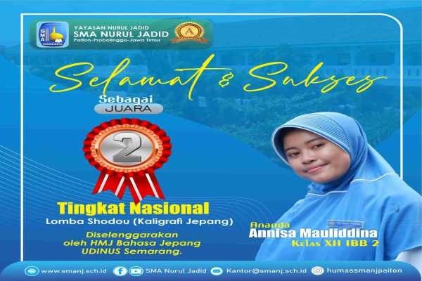 Alhamdulillah Raih Juara 2 Shodou Tingkat Nasional