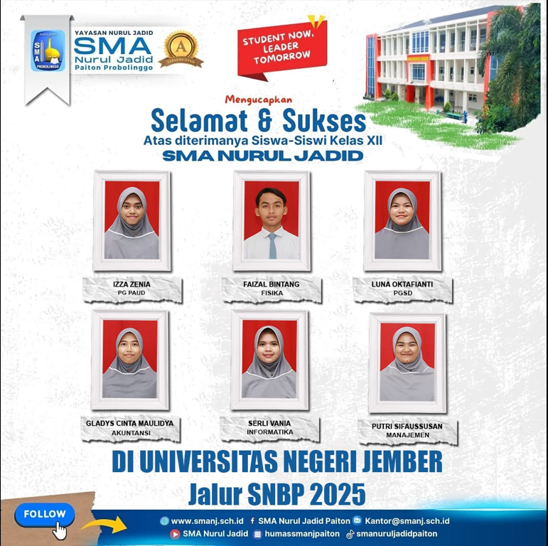 Prestasi Gemilang! Kelulusan SNBP 2025 SMA Nurul Jadid Paiton Meningkat 100%