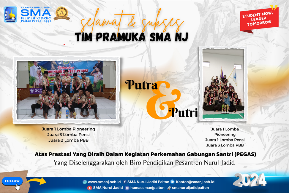 Tim Pramuka SMA Nurul Jadid Meraih Juara Di Kegiatan PEGAS 