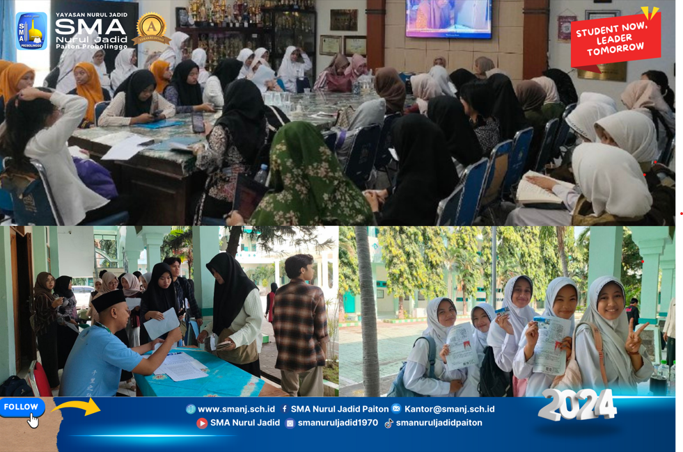 Puluhan Peserta Berebut Buktikan Kemampuan dalam Ujian HSK di SMA Nurul Jadid