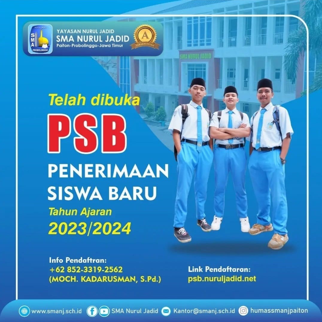 INFO PENERIMAAN SISWA BARU (PSB) 2023