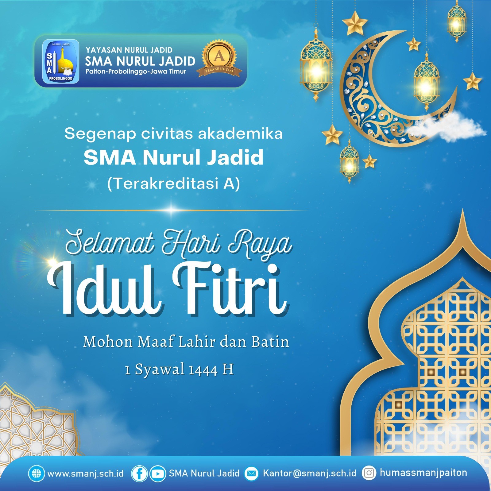 Selamat Hari Raya Idul Fitri 1 Syawal 1444 H