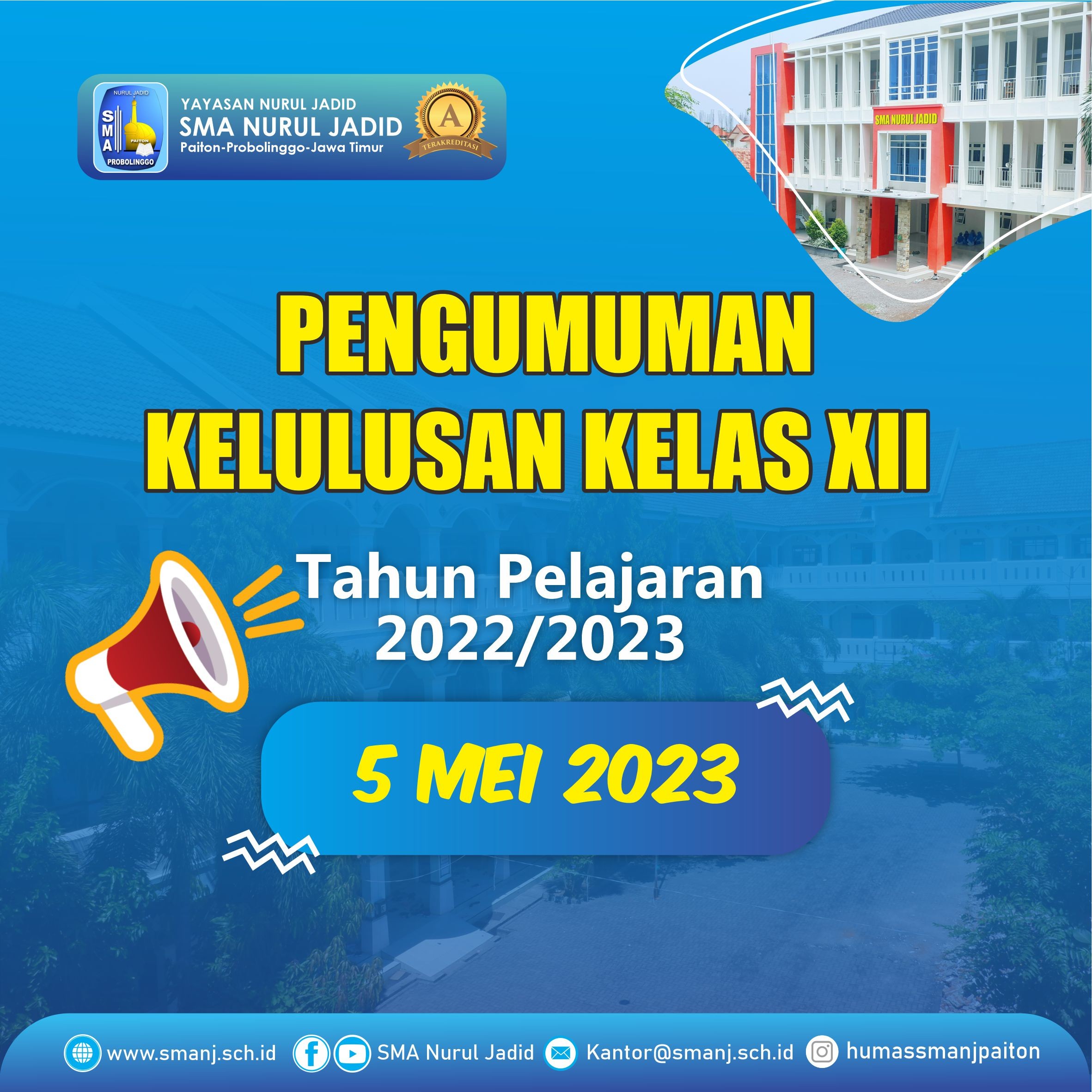 PENGUMUMAN KELULUSAN KELAS XII TAHUN 2023