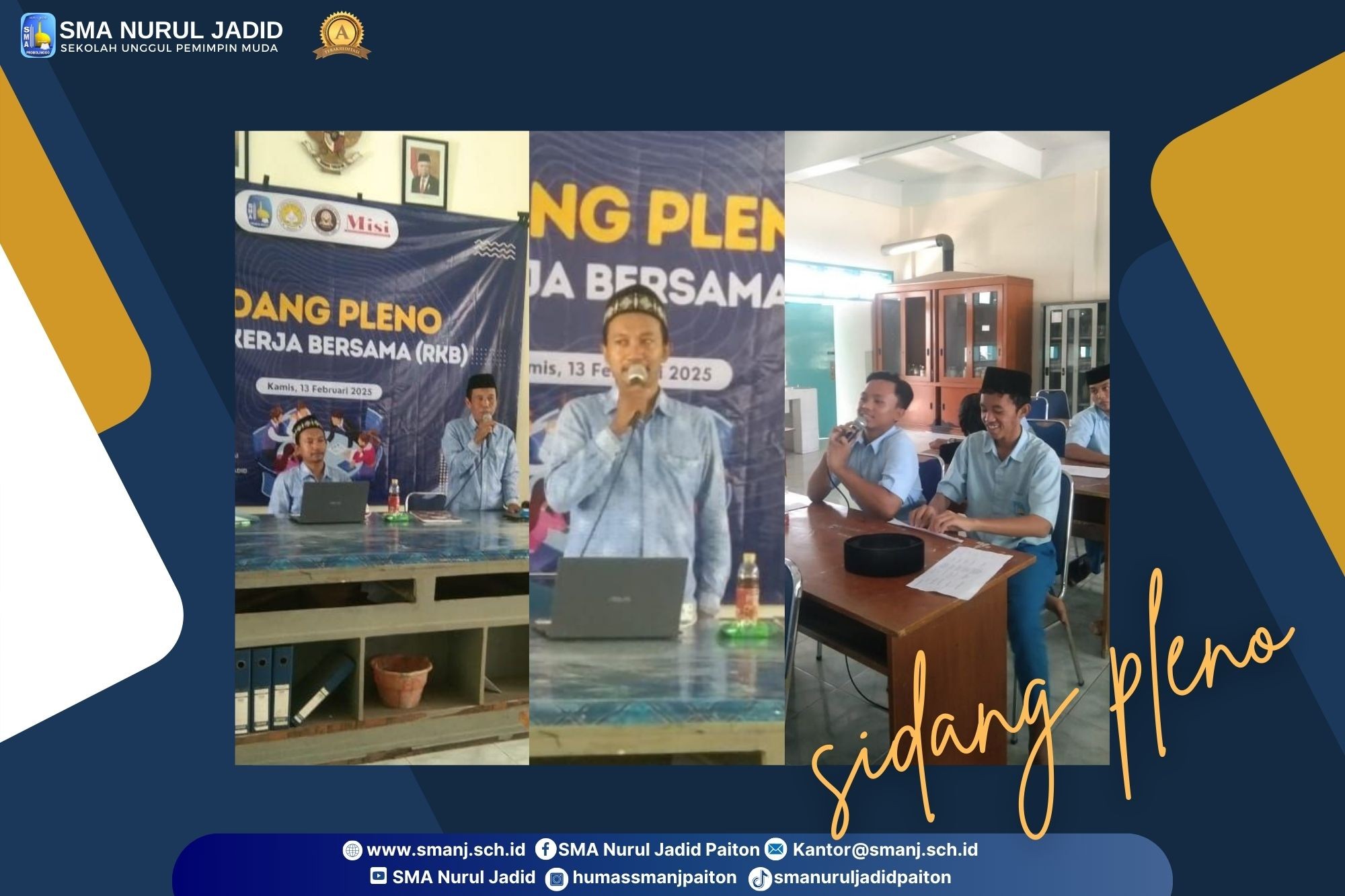 Siswa Organisator SMA Nurul Jadid Gelar Rapat Pleno Program Kerja