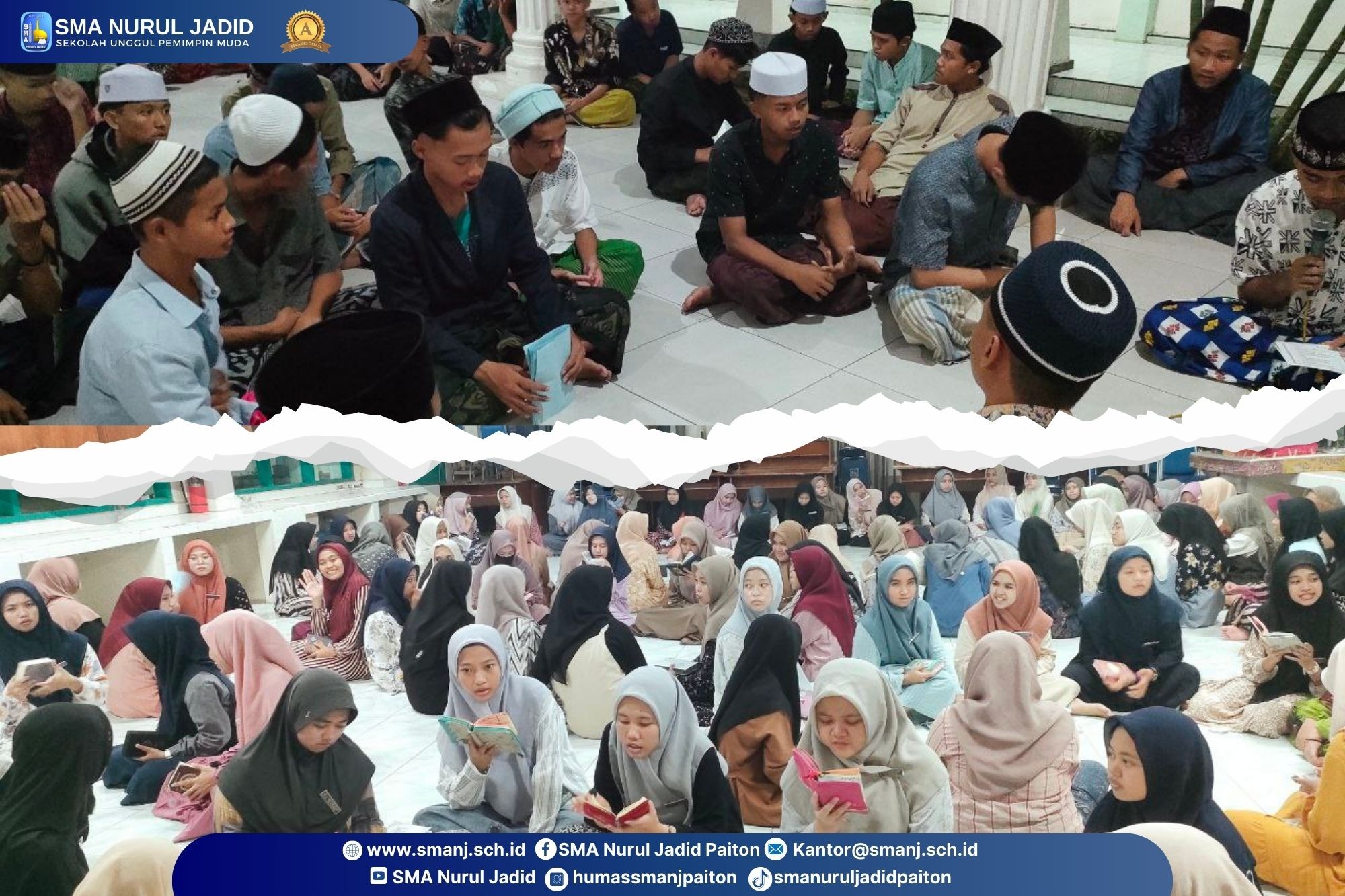 Spirit Ramadhan Membara: Siswa Kelas XII SMA Nurul Jadid Gelar Istighosah Menyentuh Hati